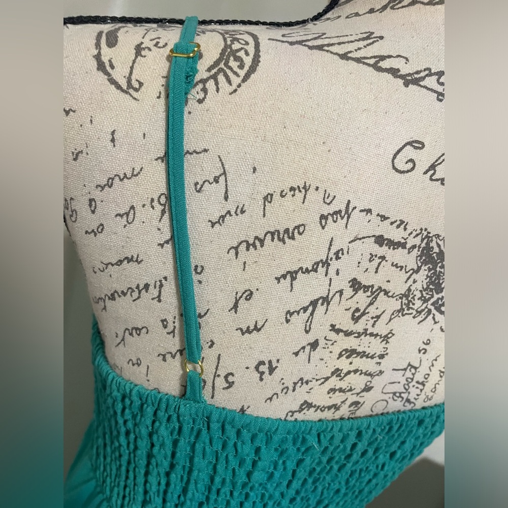 Z Supply Teal Smocked Midi Dress - Picture 4 of 10